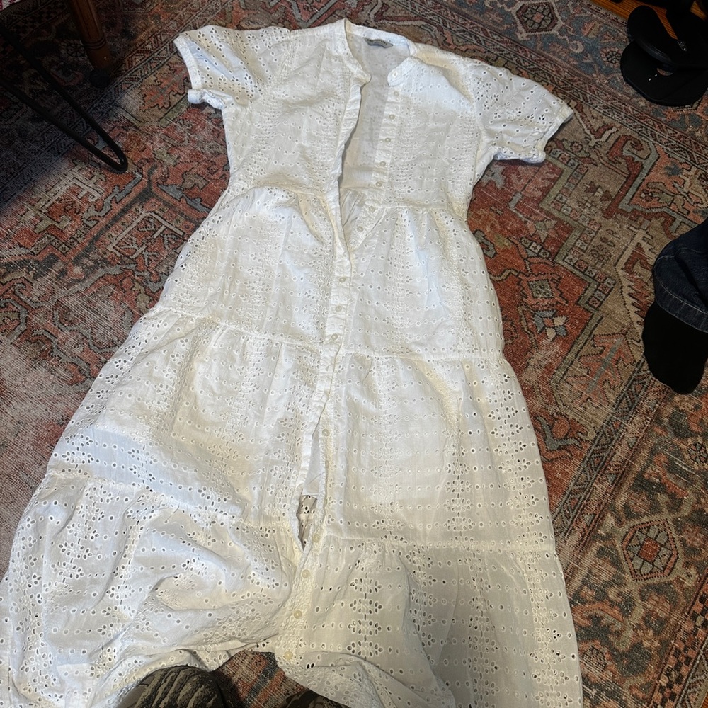Kimes White Eyelet Dress
